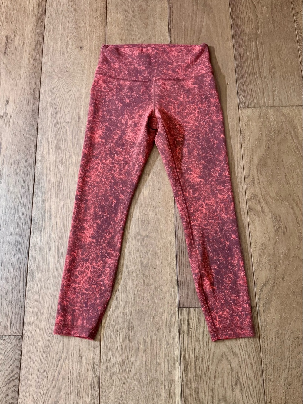 lululemon athletica Red Marble Print Leggings